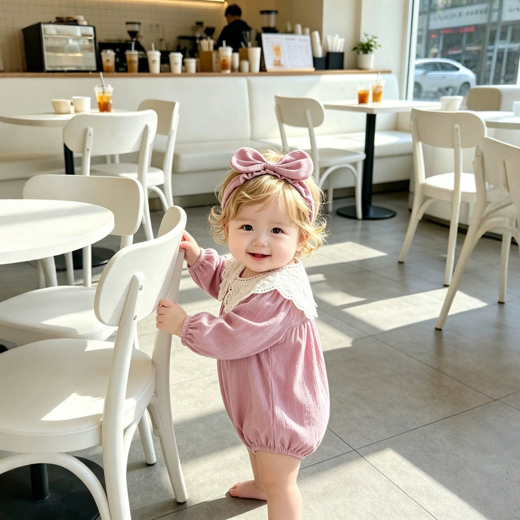 Robe de fille à manches longues sans capuche