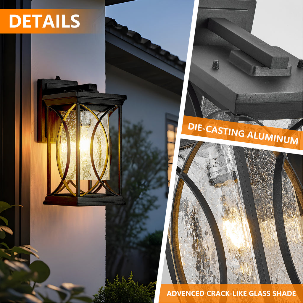 Oil Rubbed Bronze Porch Light Dusk to Dawn Outdoor Wall Lantern Small Modern Outdoor Light