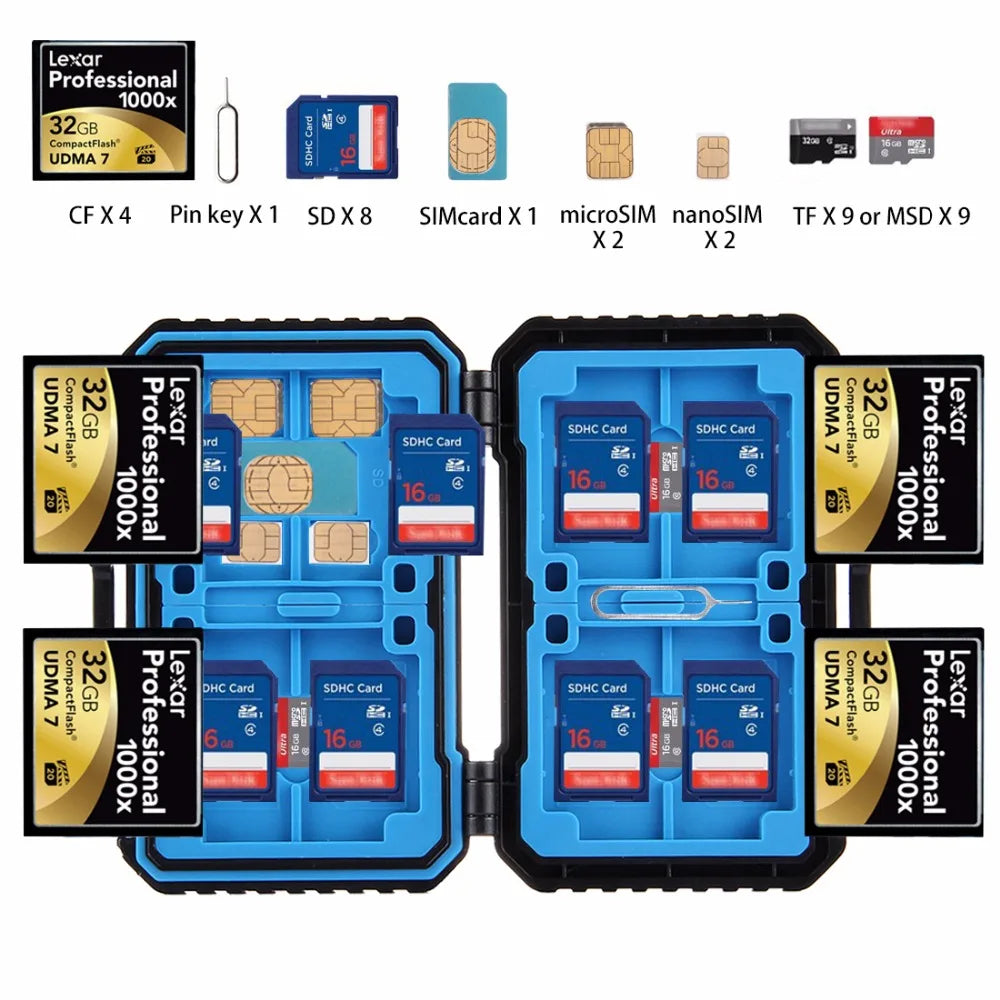 Boîte de stockage de la carte mémoire imperméable à l'eau pour caméra de vache