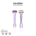 Couteau de rasage sous-arm-violet-6crd acier inoxydable-3 pièces