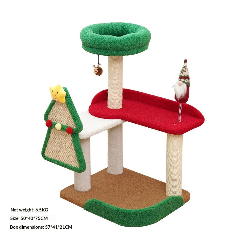 Arbre de chat Sisal à thème de Noël