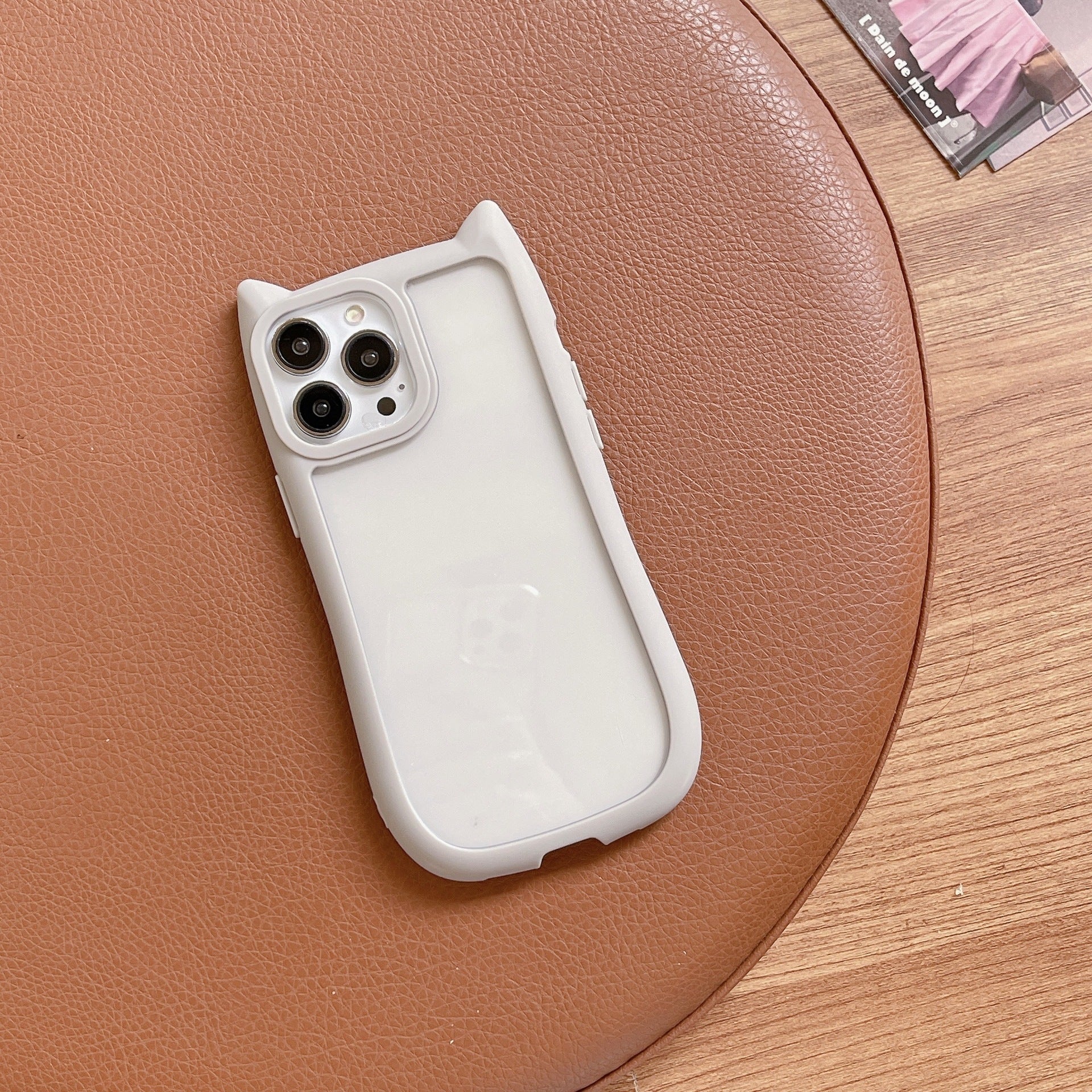 Acrylique haute version Cat oreilles téléphone Case