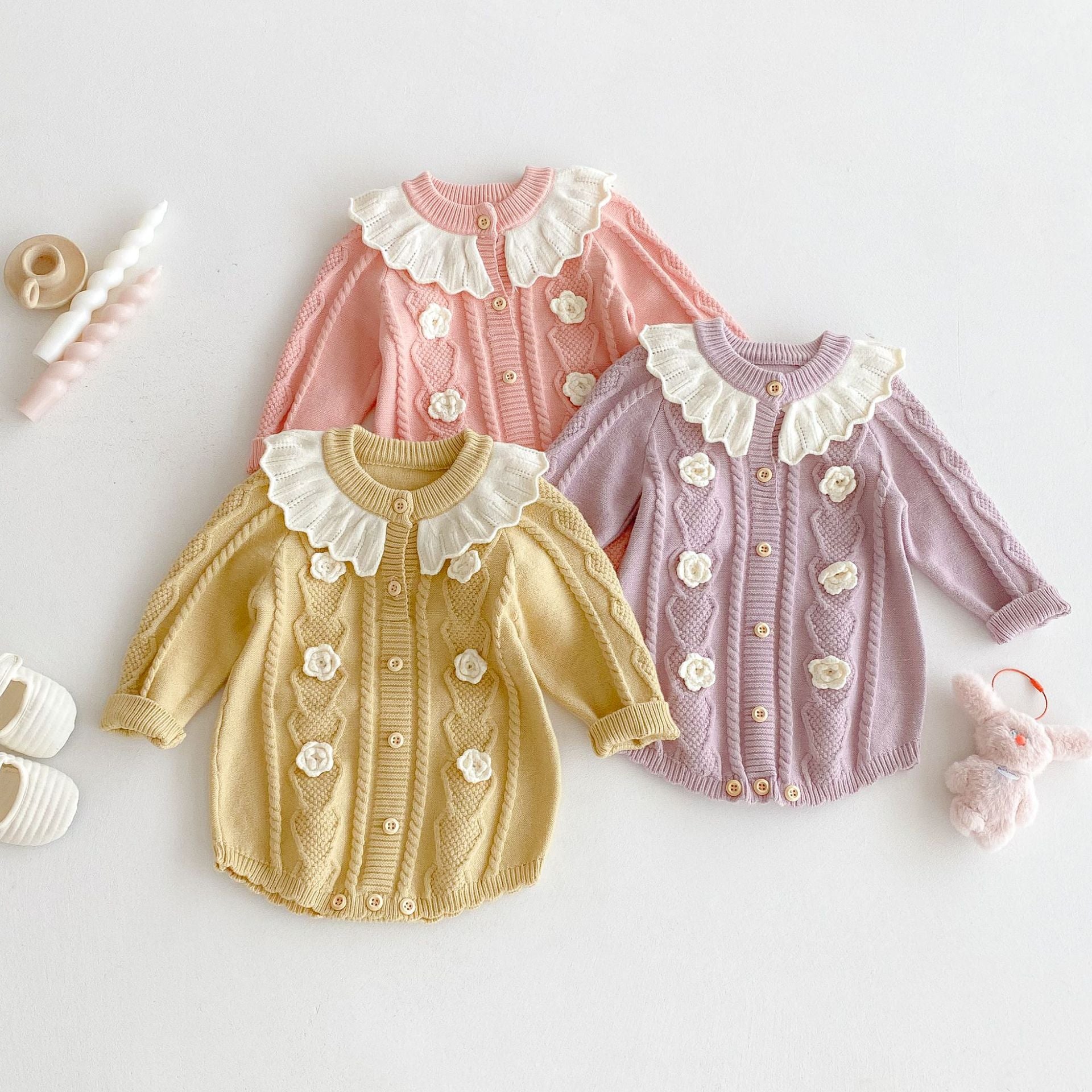 Robe de saut en maille à col de feuille de lotus