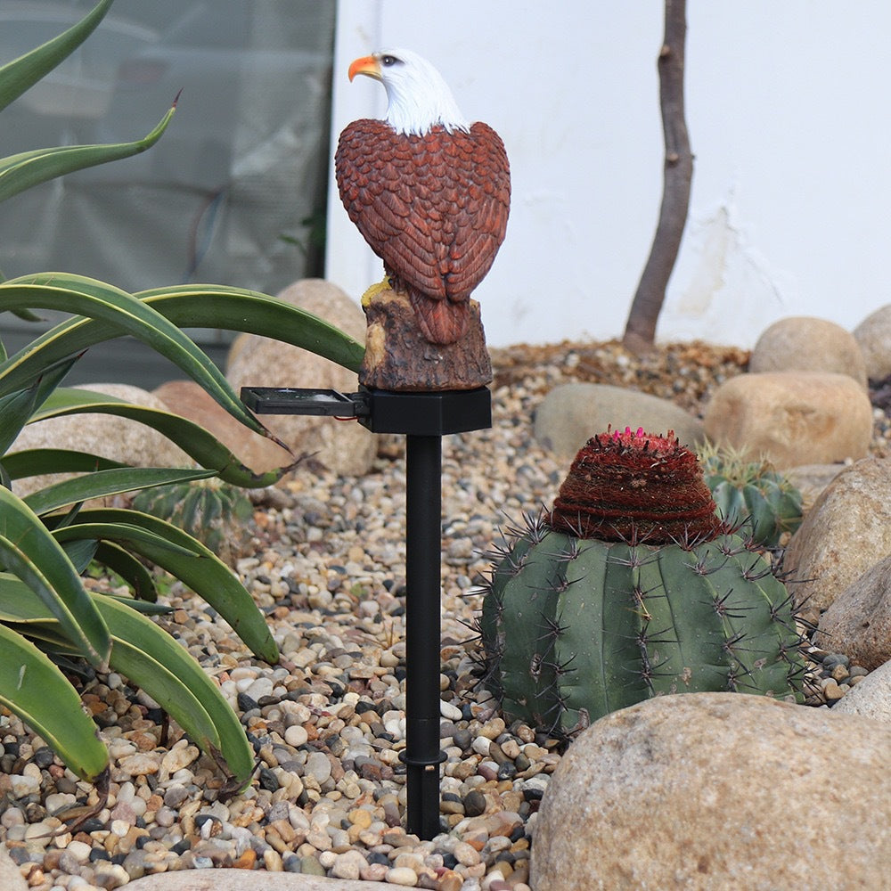 Solar résine Eagle pelouse lampe extérieure jardin Villa décoration lampe de paysage
