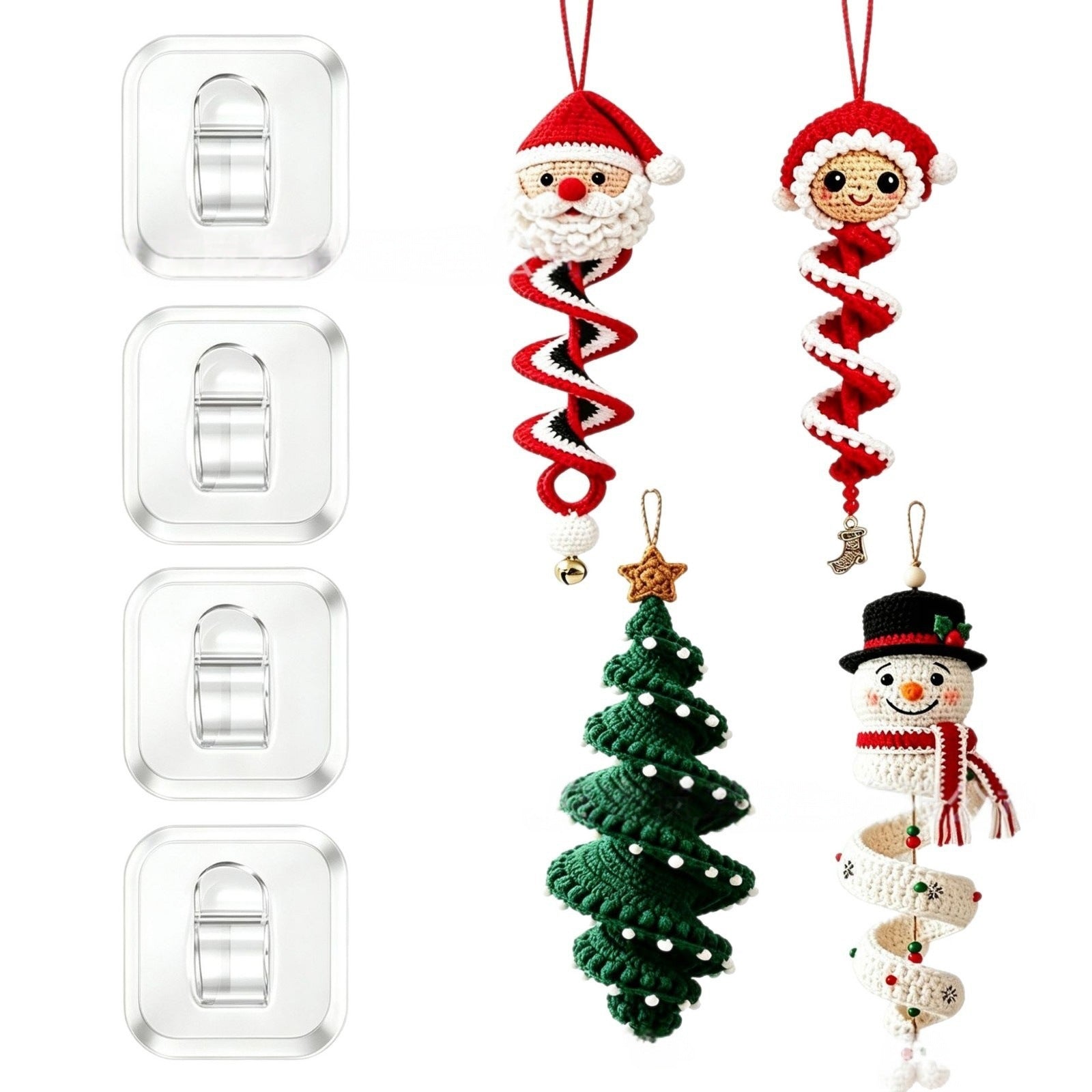 Ensemble de quatre pièces au Crochet de Noël