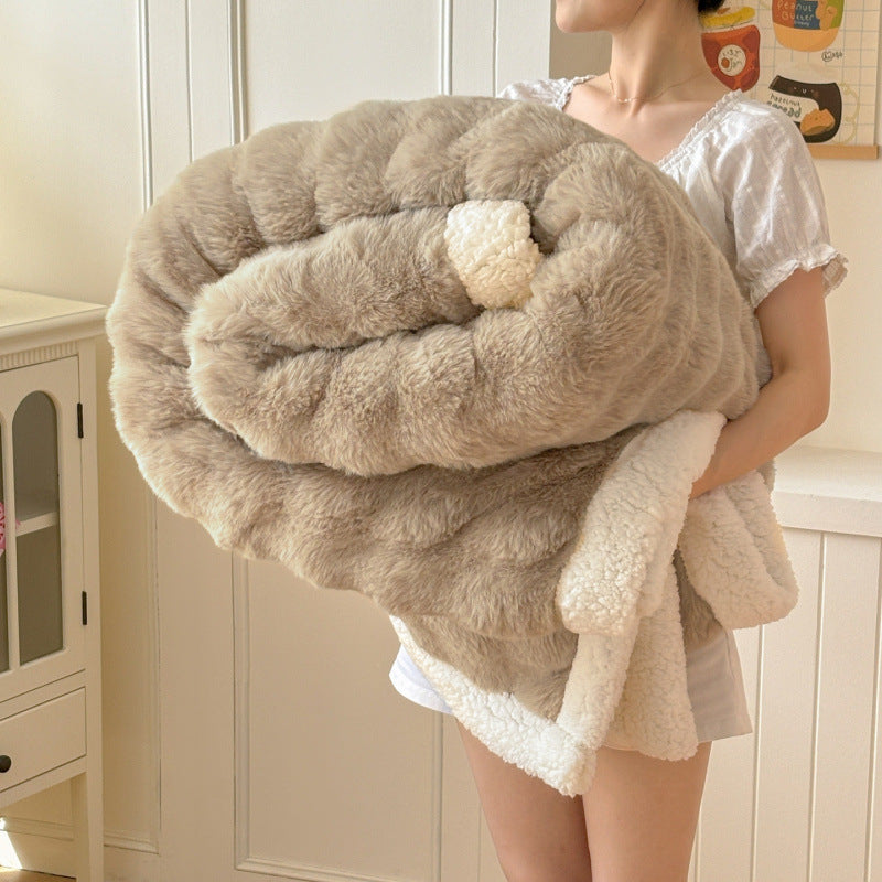Couverture double couche de bulle épaissée pour la chaleur