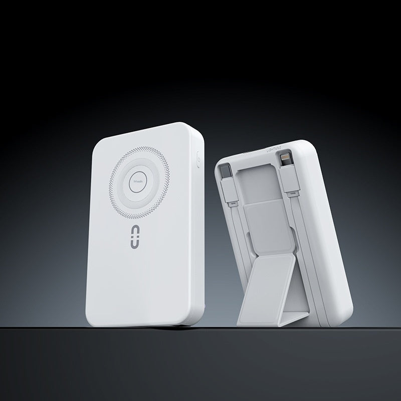 Chargeur sans fil magnétique avec support à double bobine intégré