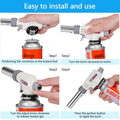Blowtorch professionnel de cuisine Butane avec flamme réglable et rotation à 360 degrés pour ainsi