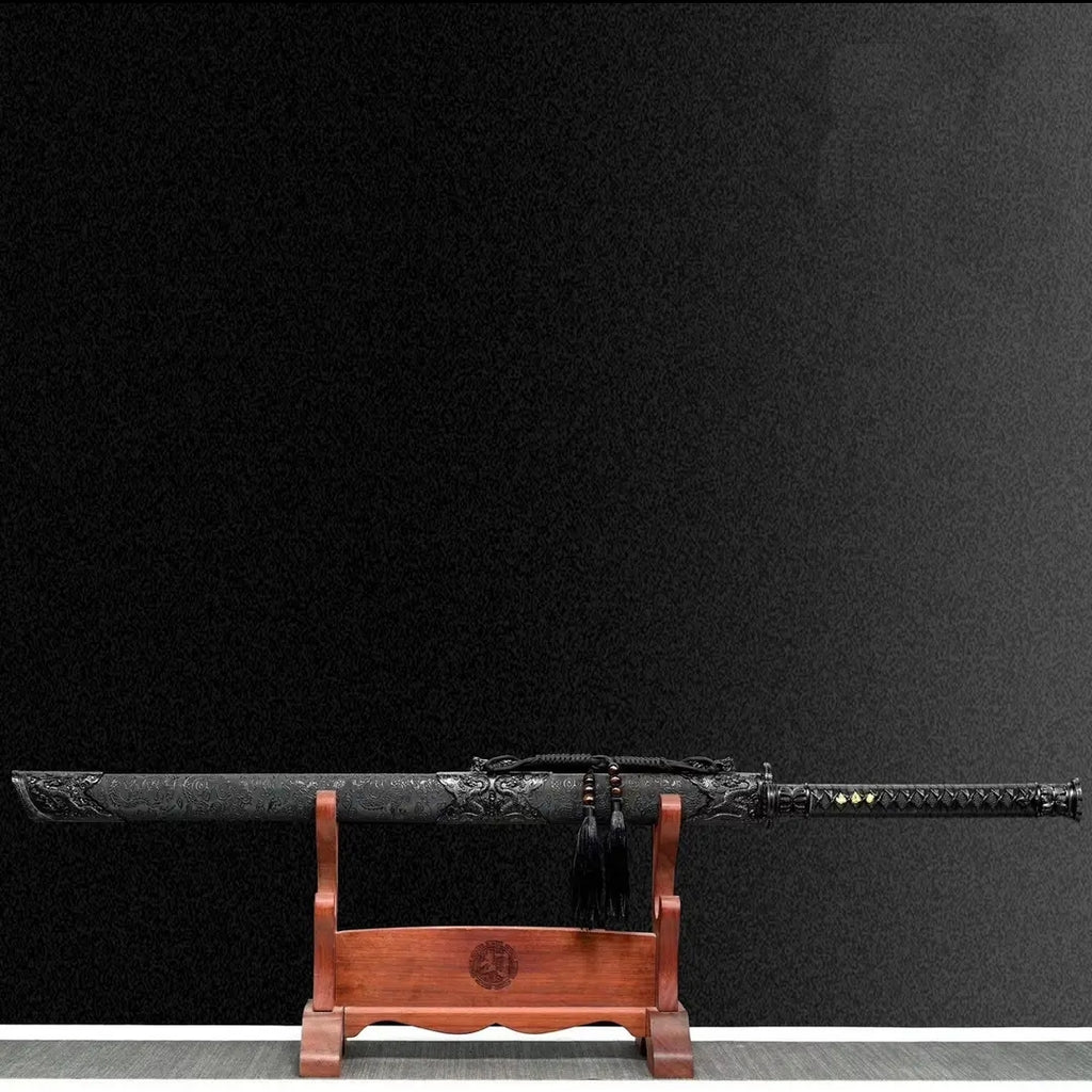 Liuing Integral Tang Dynasty Horizontal Sword Haute Acier Manganèse Auto-Défense Cold Weap