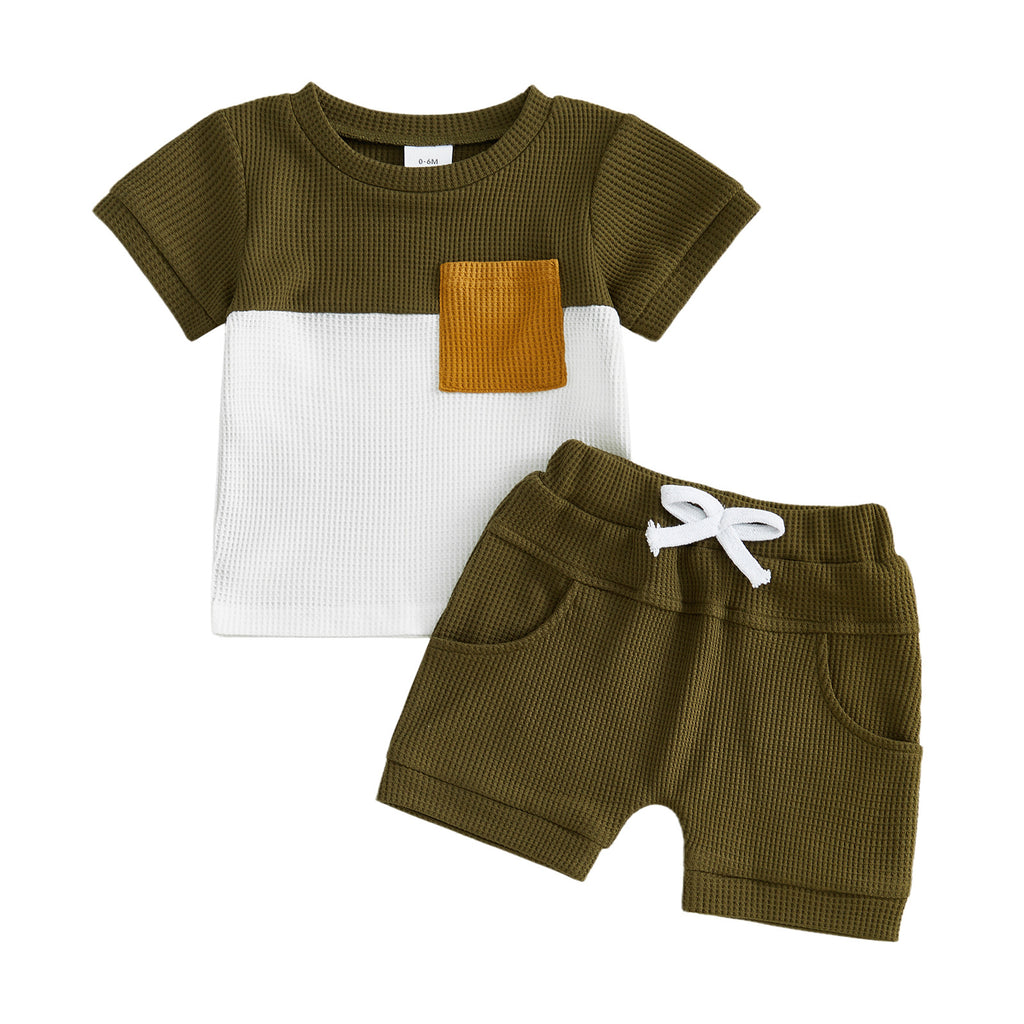 BabyTodler d'été Top Short à deux pièces en couleur solide