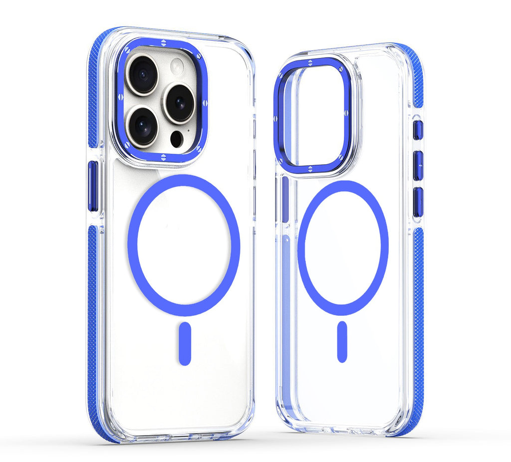 X Boîtier de téléphone magnétique transparent Edge bicolore