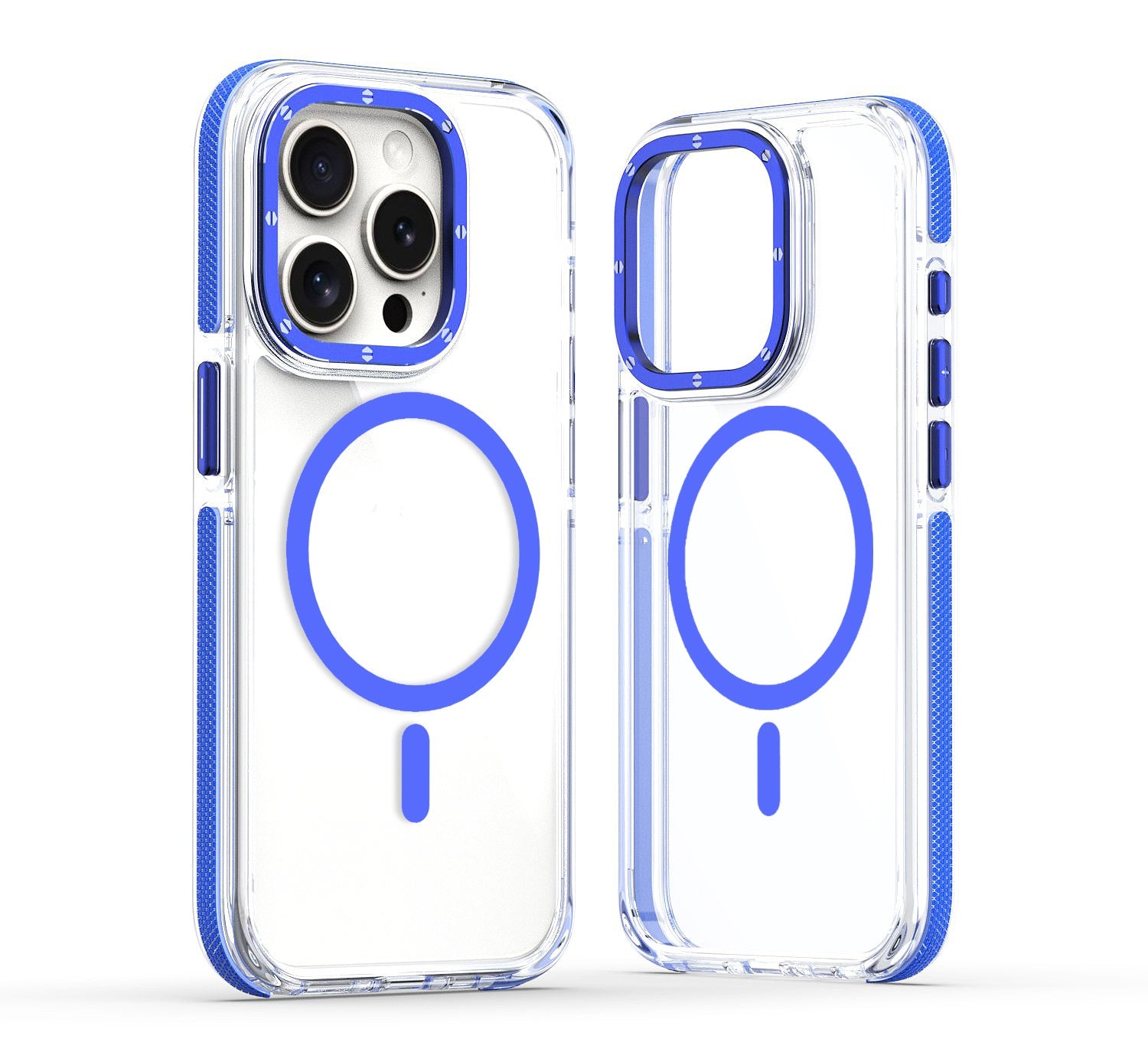 X Boîtier de téléphone magnétique transparent Edge bicolore