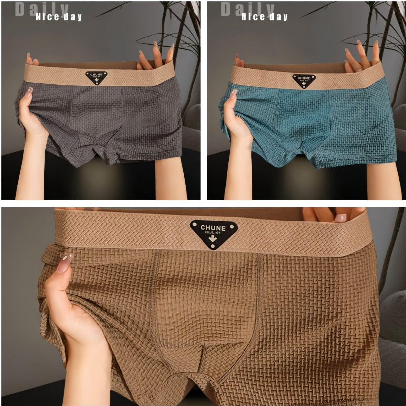 Sous-vêtements en soie de glace pour hommes Fashion Sport Boxer