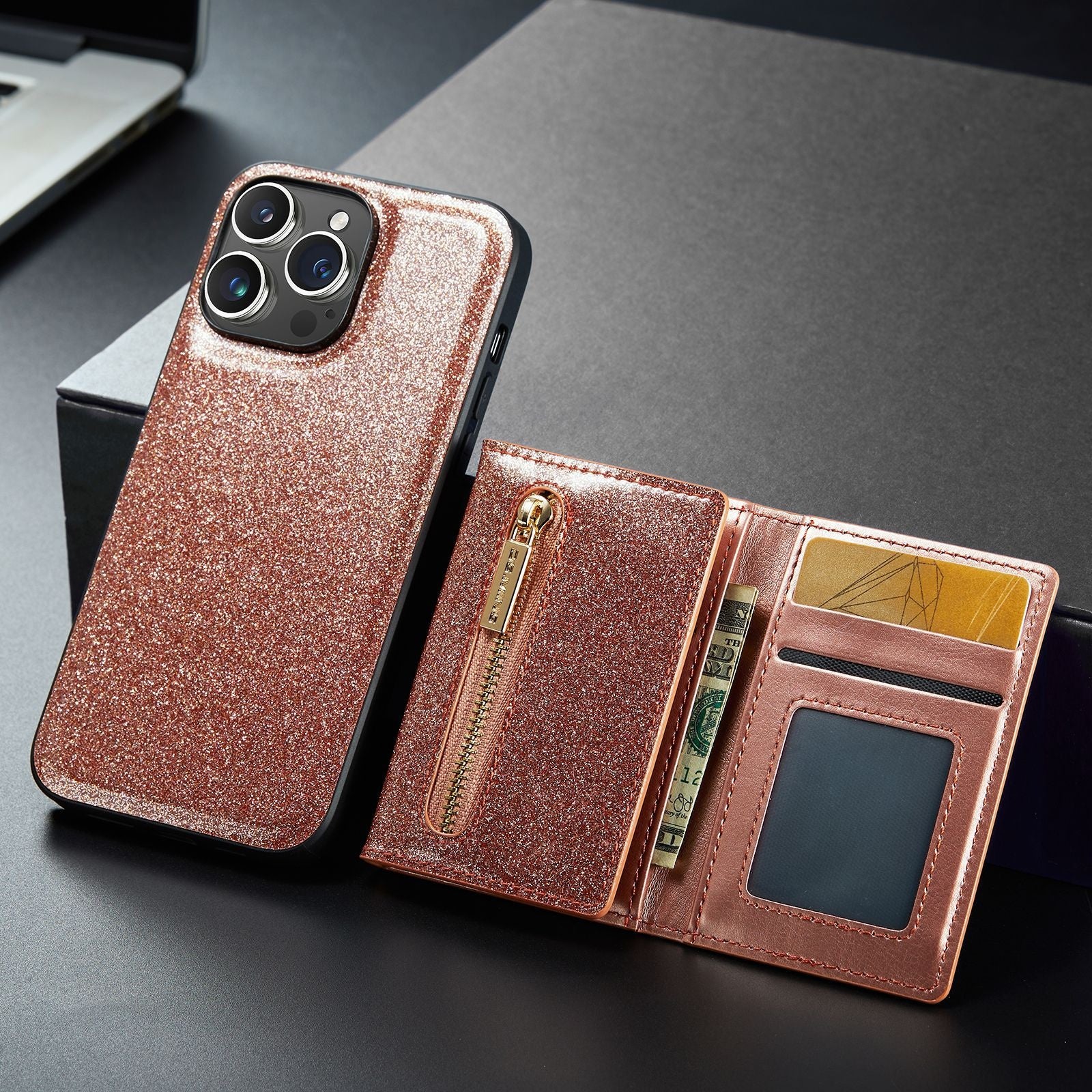 Porte-cartes magnétiques Étui de protection pour téléphone Étui en cuir