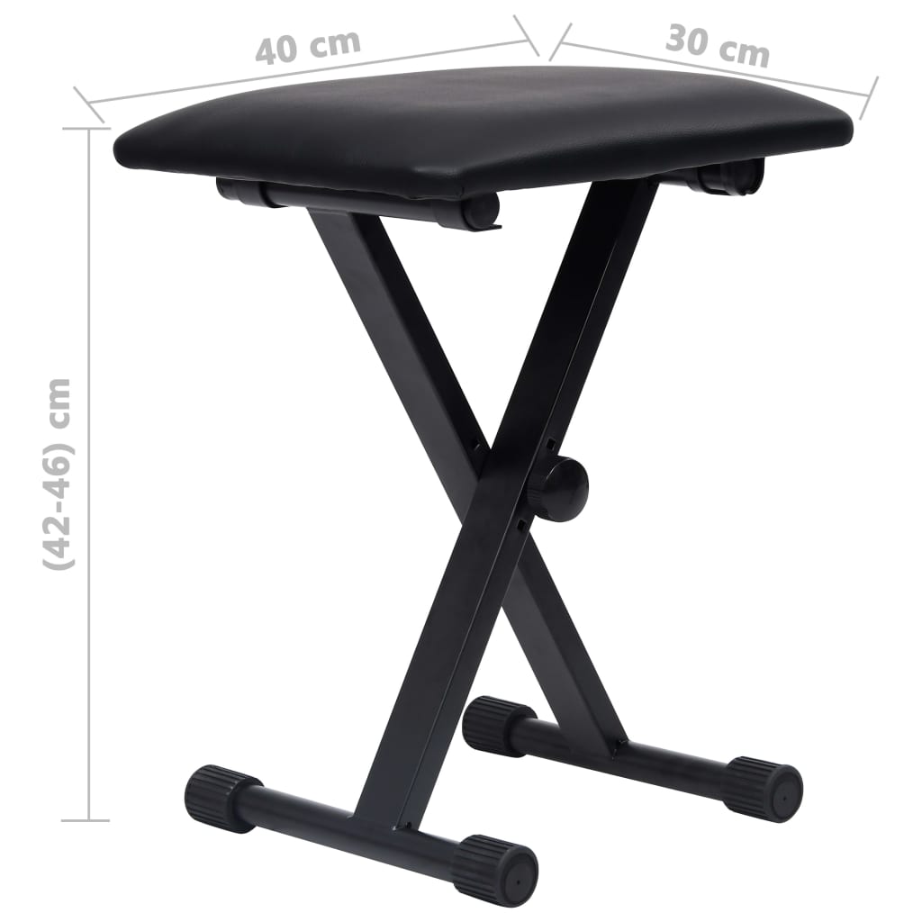 Porte-clefs et tabouret double-croisement noir