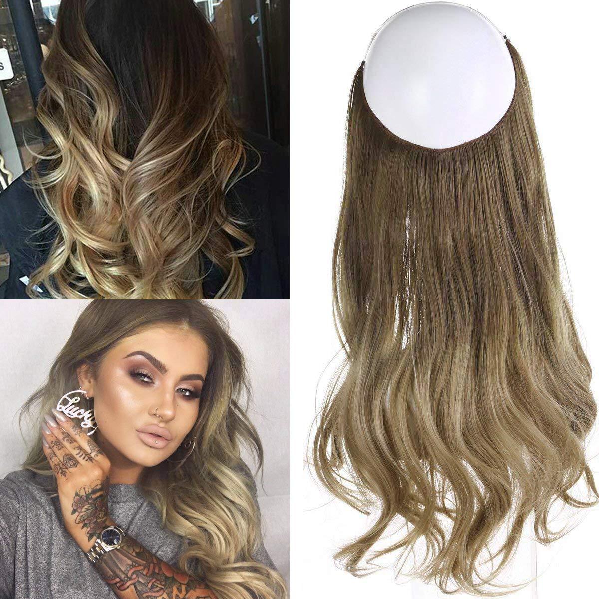 Ligne de pêche pour femmes Grande vague Multicolore Gradient Hair Extensions