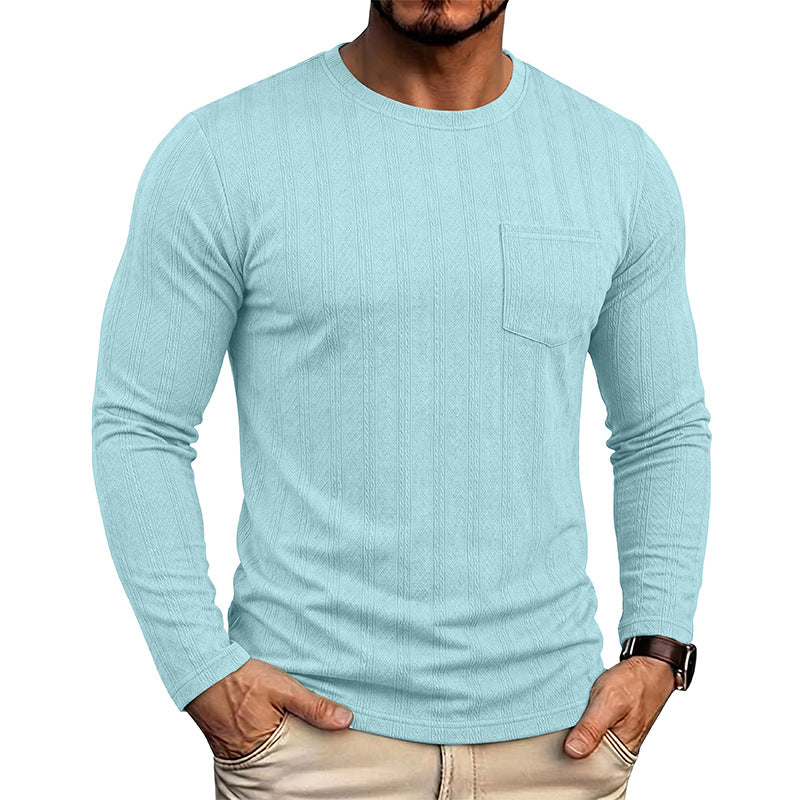 Manches longues Homme Col d'équipage Jacquard Pull à mailles