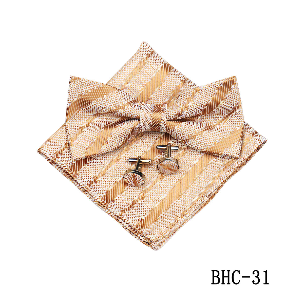 Mens Paisley Bow Tie Pocket Square et Cufflinks