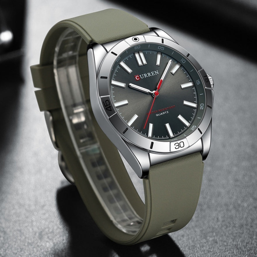 Simple Unisex ronde Silicone-bande montres étanches