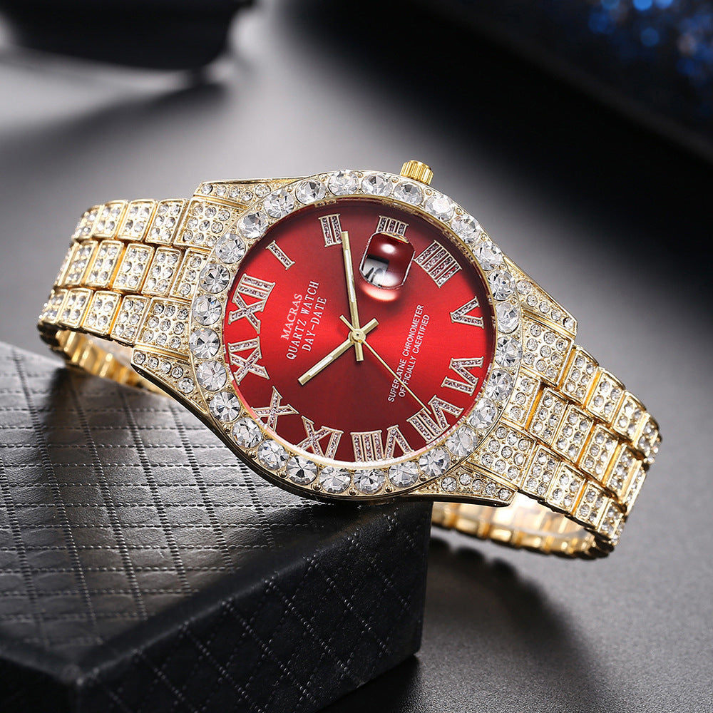 Montre Quartz à cadran numérique romain