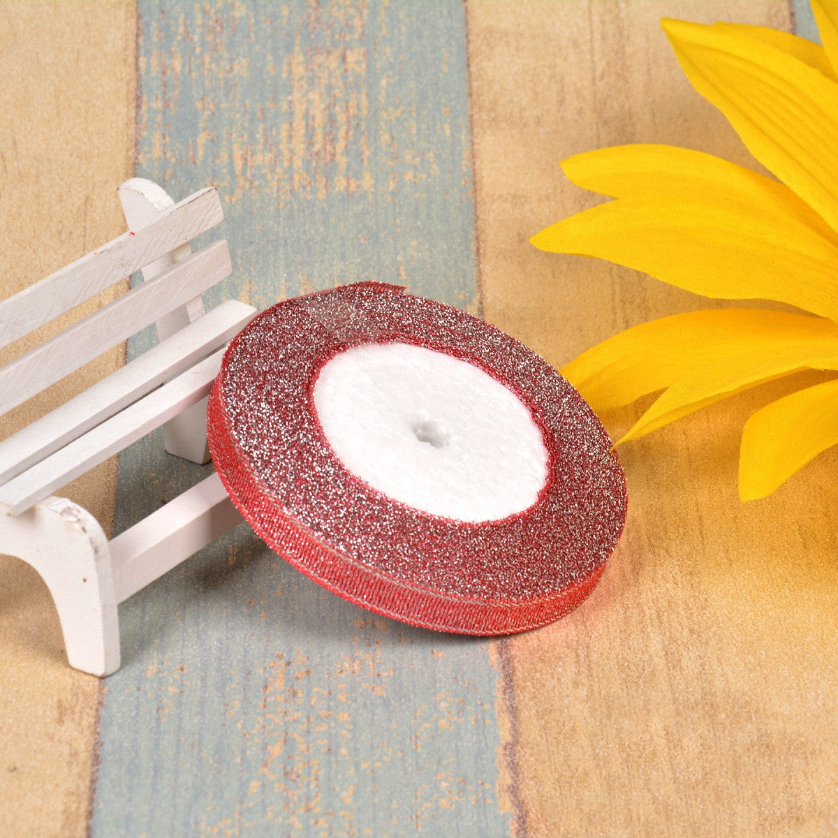 1cm Oignon vert coloré avec 3 points Ribbon Bow Gold Silk Argent Polyester Ribbon