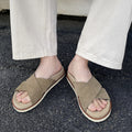 Shiny Cow Suede Summer Men's Genuine Leather