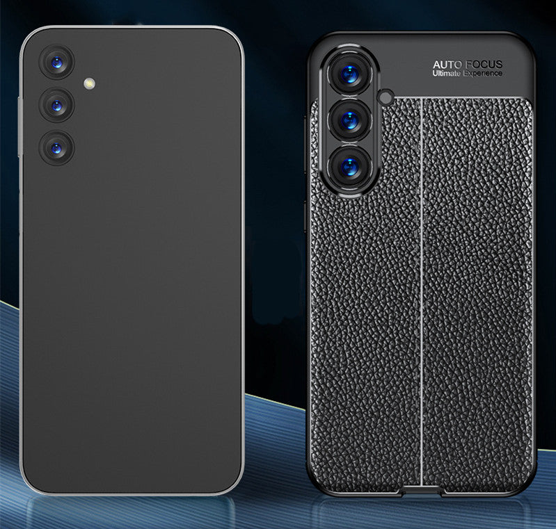 S24Ultra Telephone Case M34 Litchi Pattern A35 Anti-fall Shell Business S23FE Cas de protection