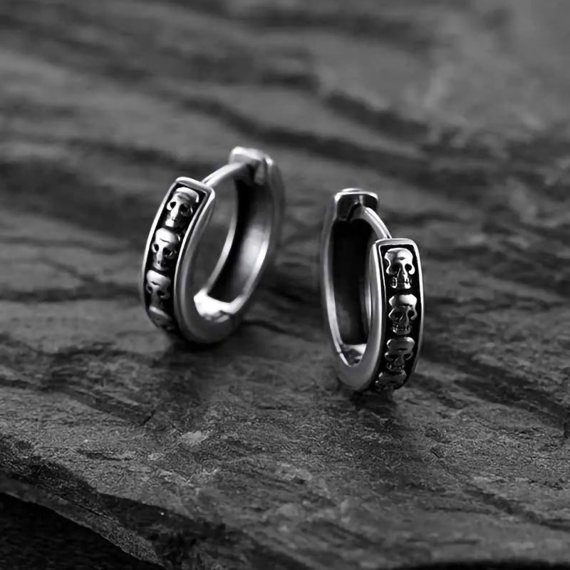 Style foncé Hip-hop Trendy Unisex Personalized Ear Studs Bijoux