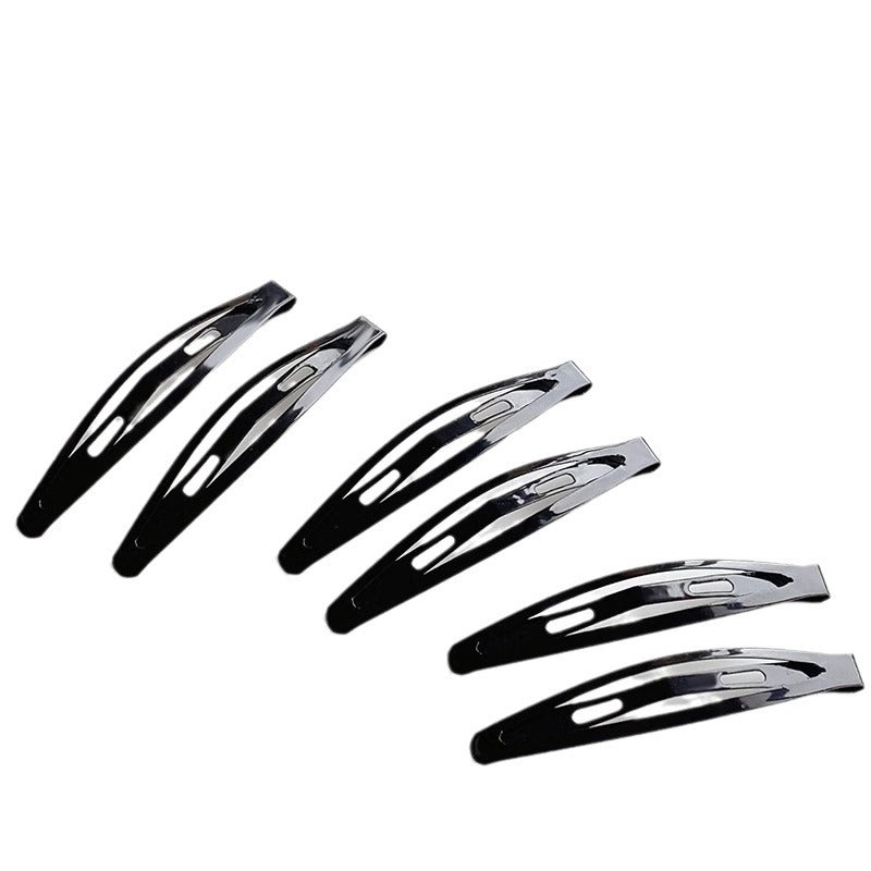 Clip cheveux noirs pour Tidying Side-swept Bangs and Loose Strands Style femme