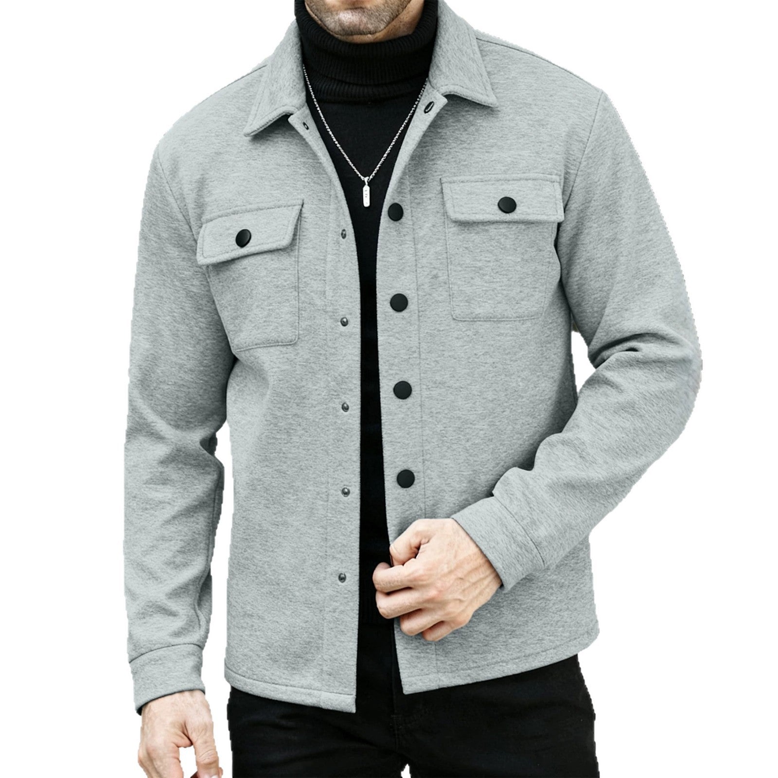 Veste casual homme élégant doublé de polaire Cardigan