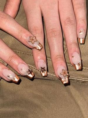 24 pièces Nail Art Haute Mode Simple Strass papillon fleur de vache porter Nail