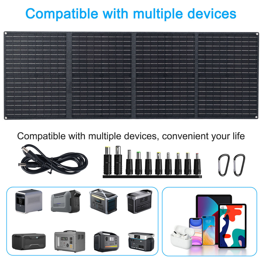 60W Portable Solar Panel Monocrystalline Foldable Solar Panel IP65 Waterproof Solar Panel C