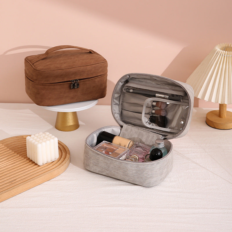 PU pliable étanche Sac cosmétique portable