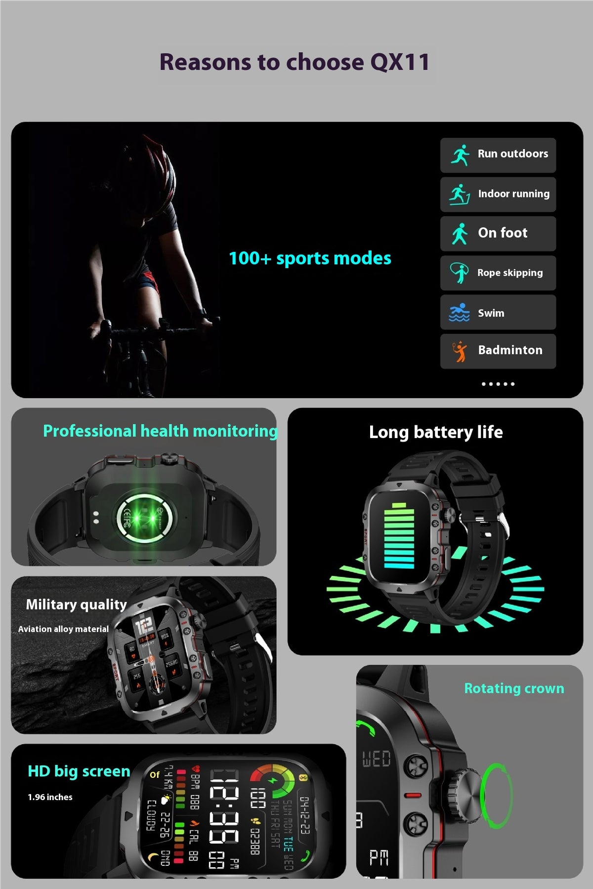 Montre d'appel Bluetooth sport en plein air