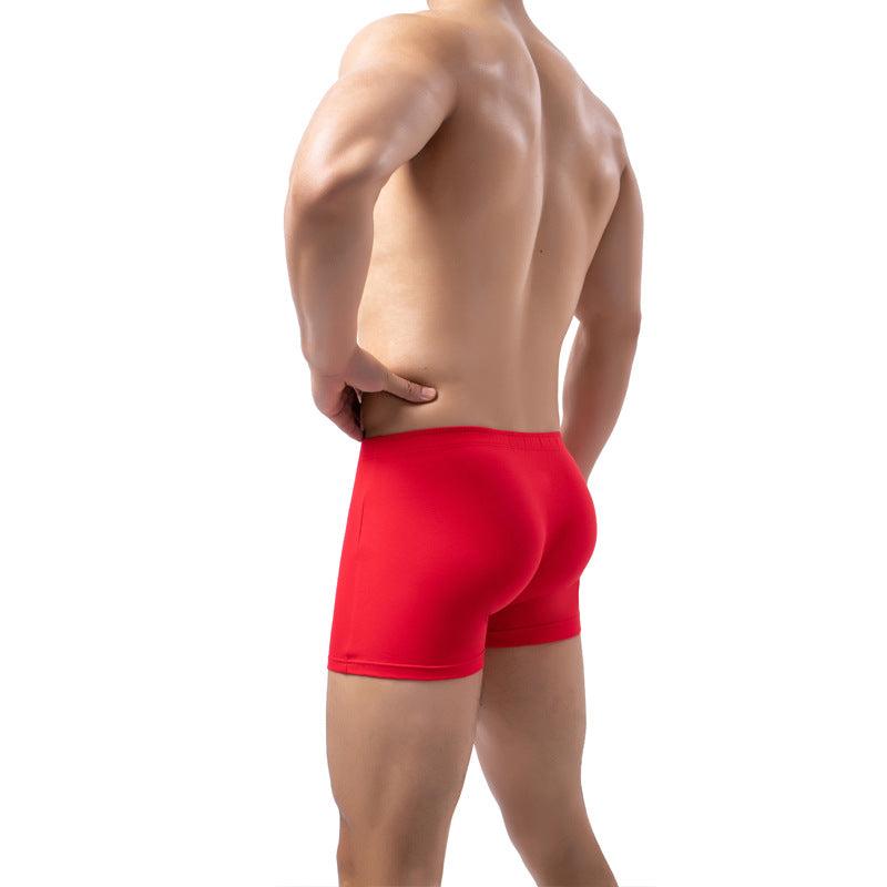 Slip de boxeur à couleurs solides pour hommes doux et respirant