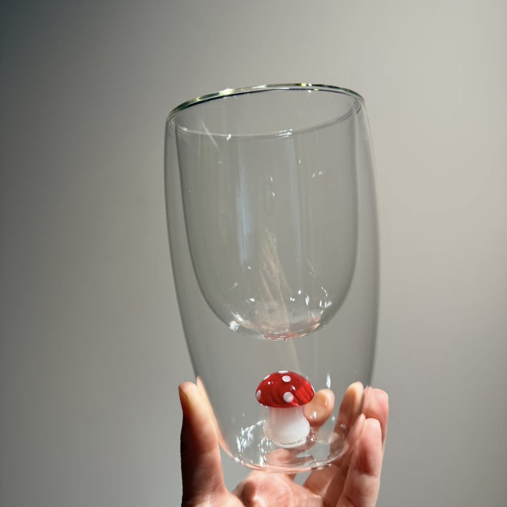 Coupe en verre à haute brosilicate avec poignée