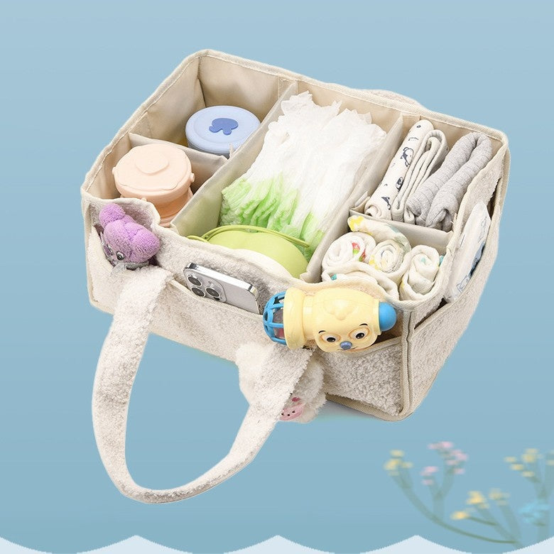 En peluche sac de maman bébé couches Organisateur sac de stockage de bouteille
