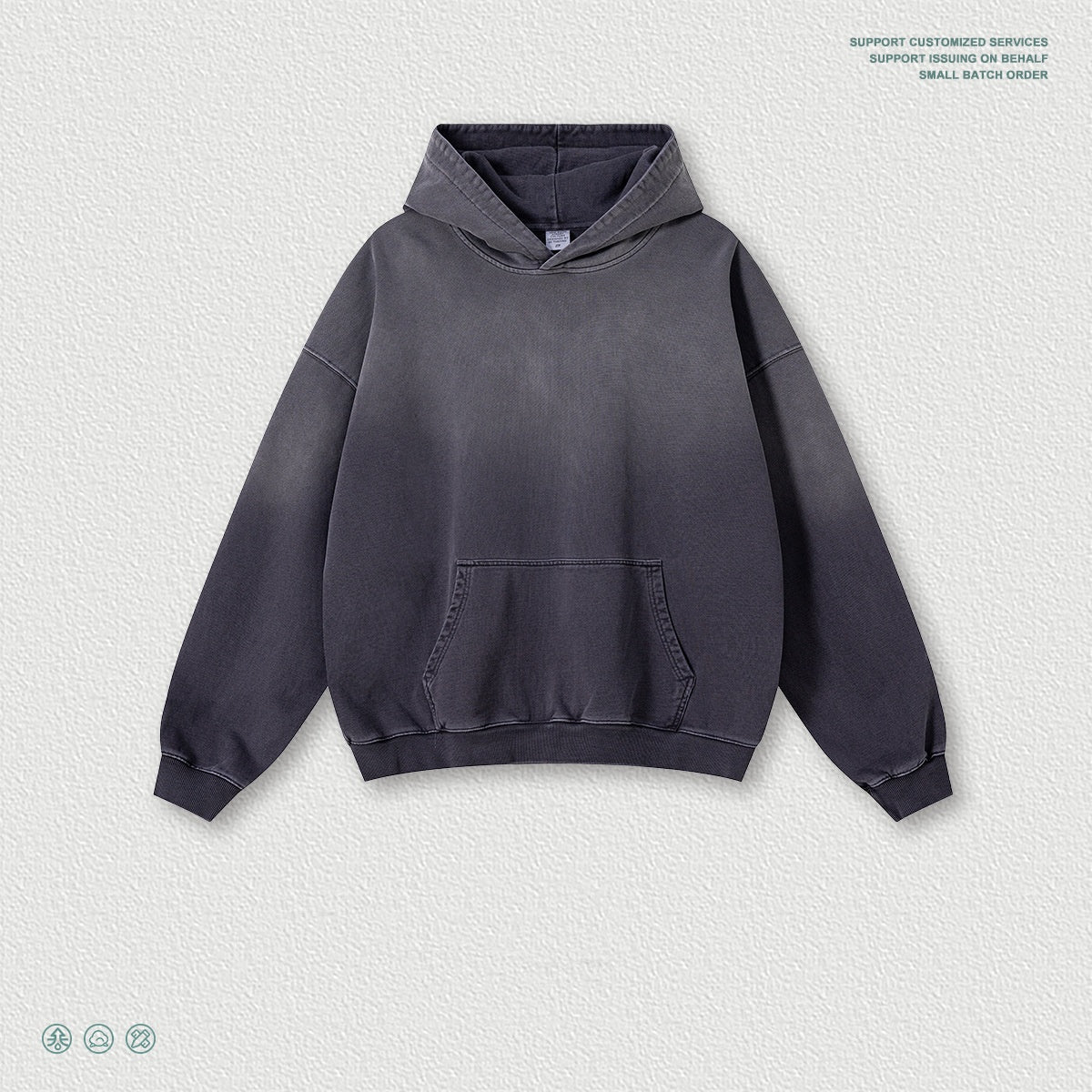 Chemise à capuche Lavé rétro