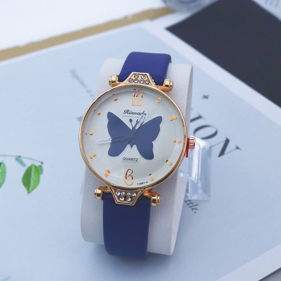 Montre Quartz femme papillon