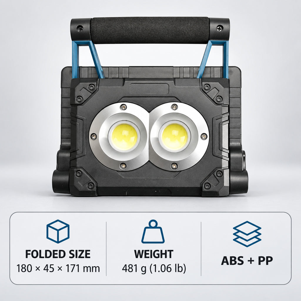 Éclairage de la batterie magnétique rechargeable solaire W875 3 Lampe de travail 30W C