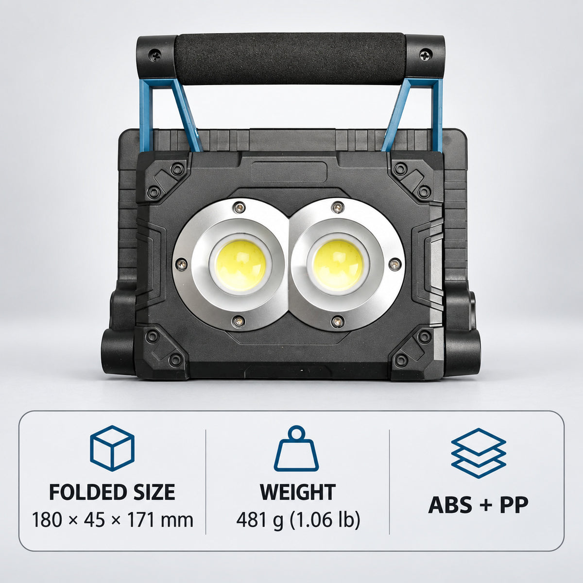 Éclairage de la batterie magnétique rechargeable solaire W875 3 Lampe de travail 30W C