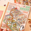 Stickers 3d Stéréo Cottage paysage Miniature Scène Livre
