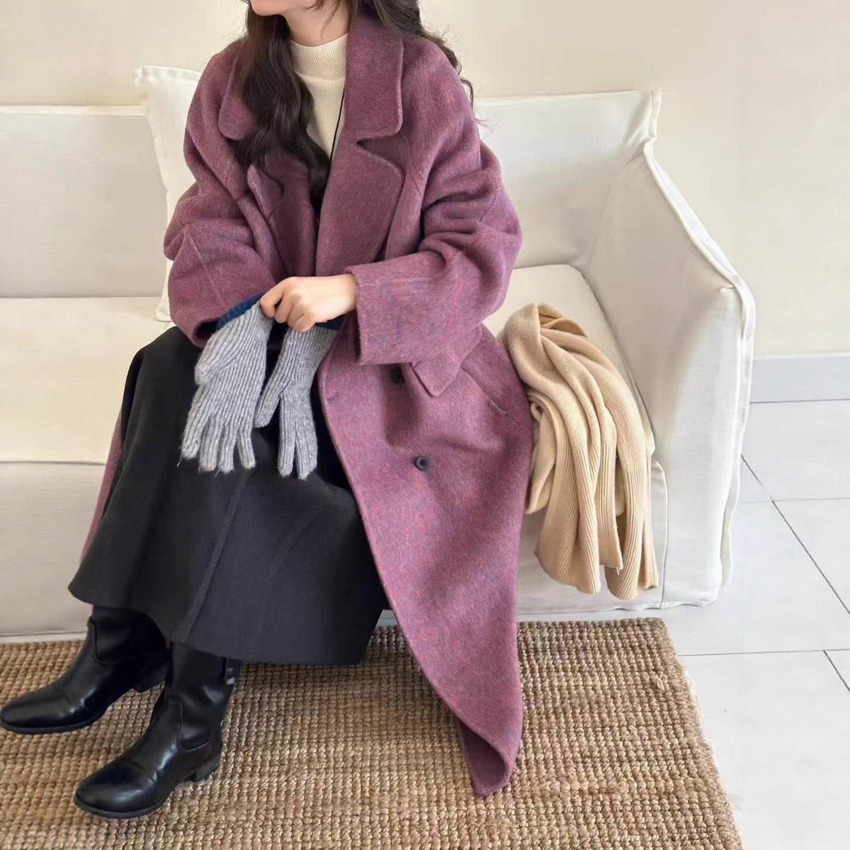 Dongdaemun manteau de laine double face