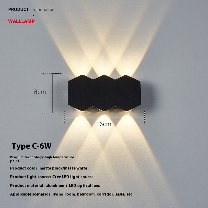 Modern Minimalist Led Wave Shape Corridor Aisle Wall Lampe