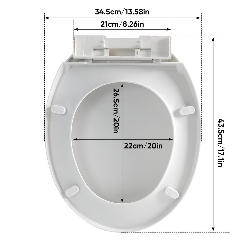 Quick Release Siège de toilette Soft Close Heavy Duty Universal Fit One Button