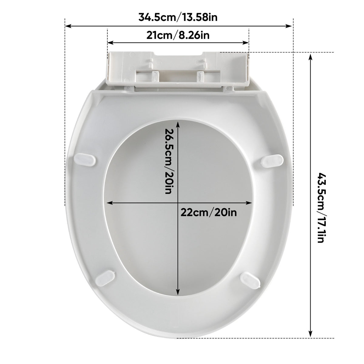 Quick Release Siège de toilette Soft Close Heavy Duty Universal Fit One Button