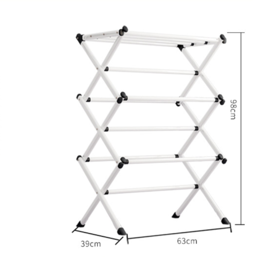 3 niveaux Vêtements Airer Séchoir métal Blanchisserie Cheval Sac de séchage Patio intérieur extérieur