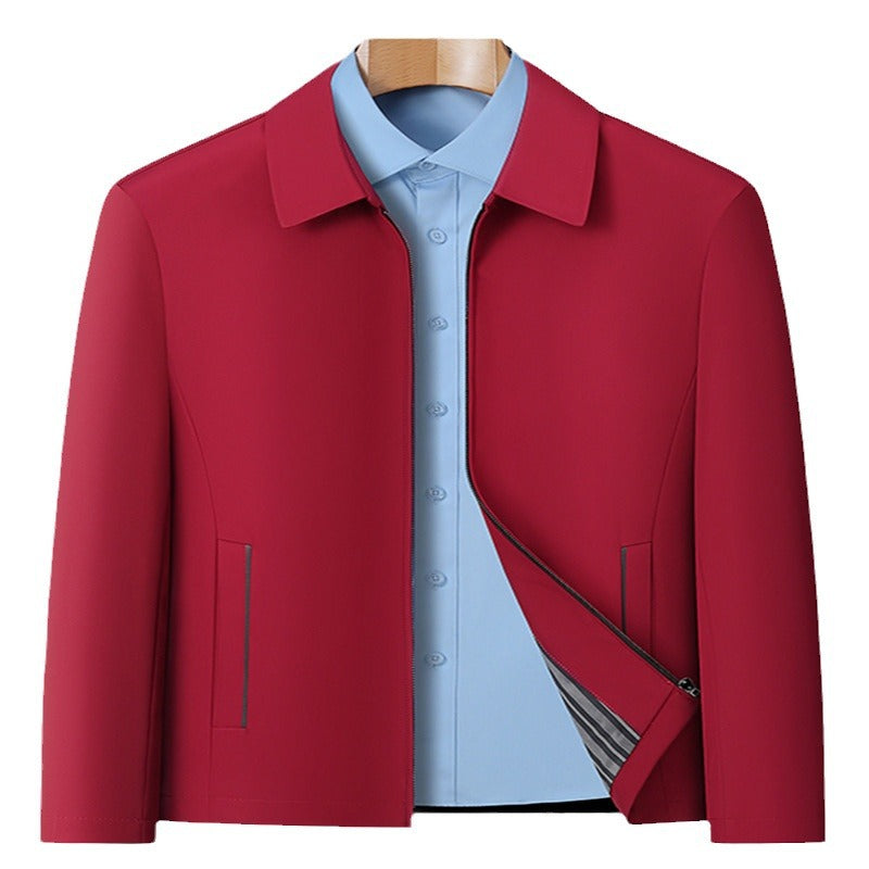 Veste Homme Business Casual Lapels Zipper Manteau