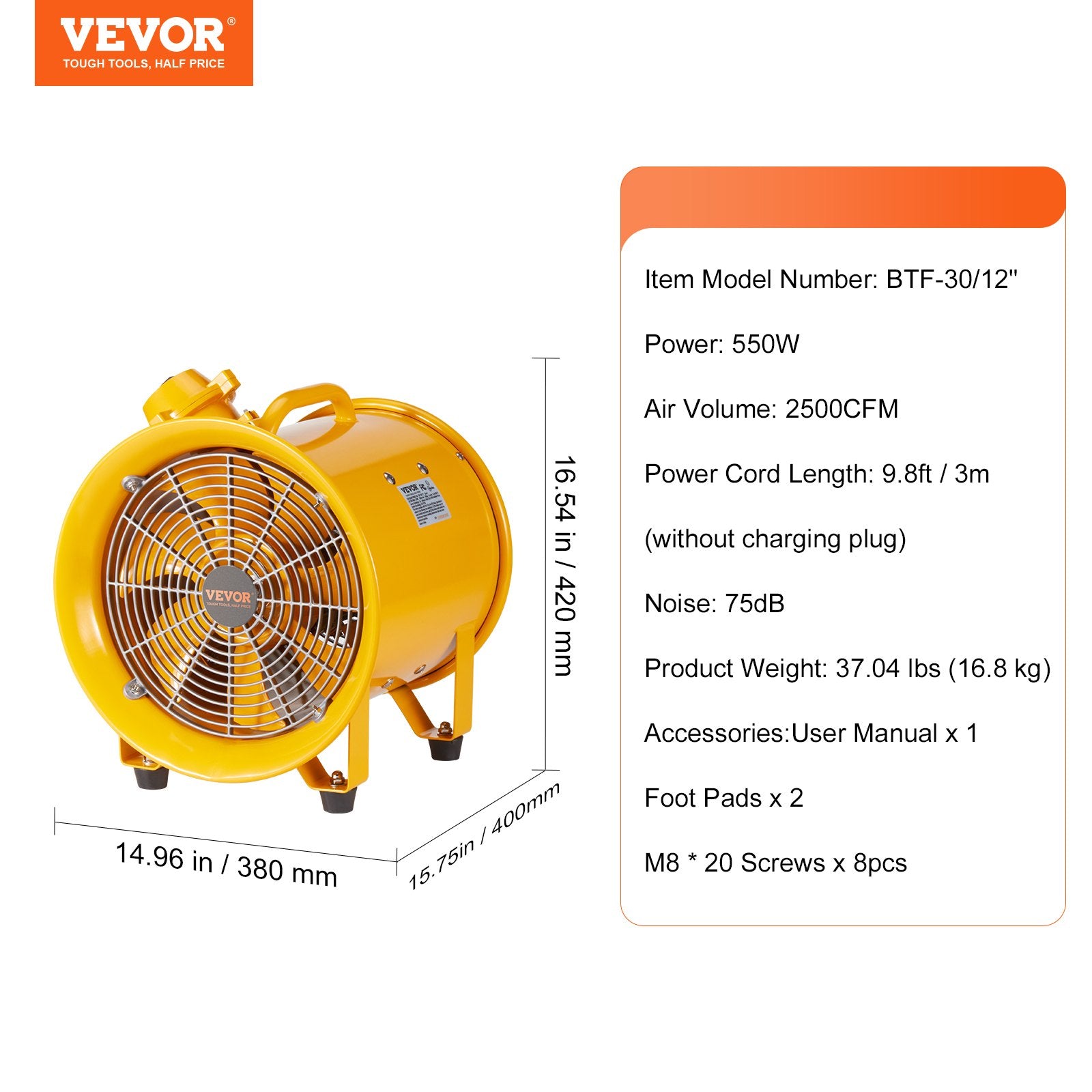 Ventilateur portatif VEVOR