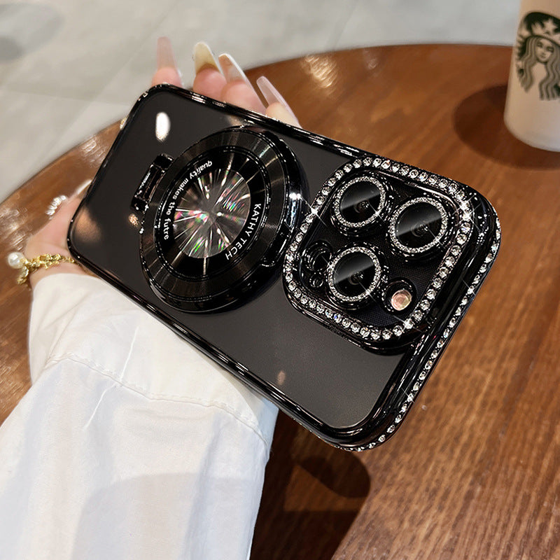 Boîtier de téléphone à cadre de Strass en Strass magnétique
